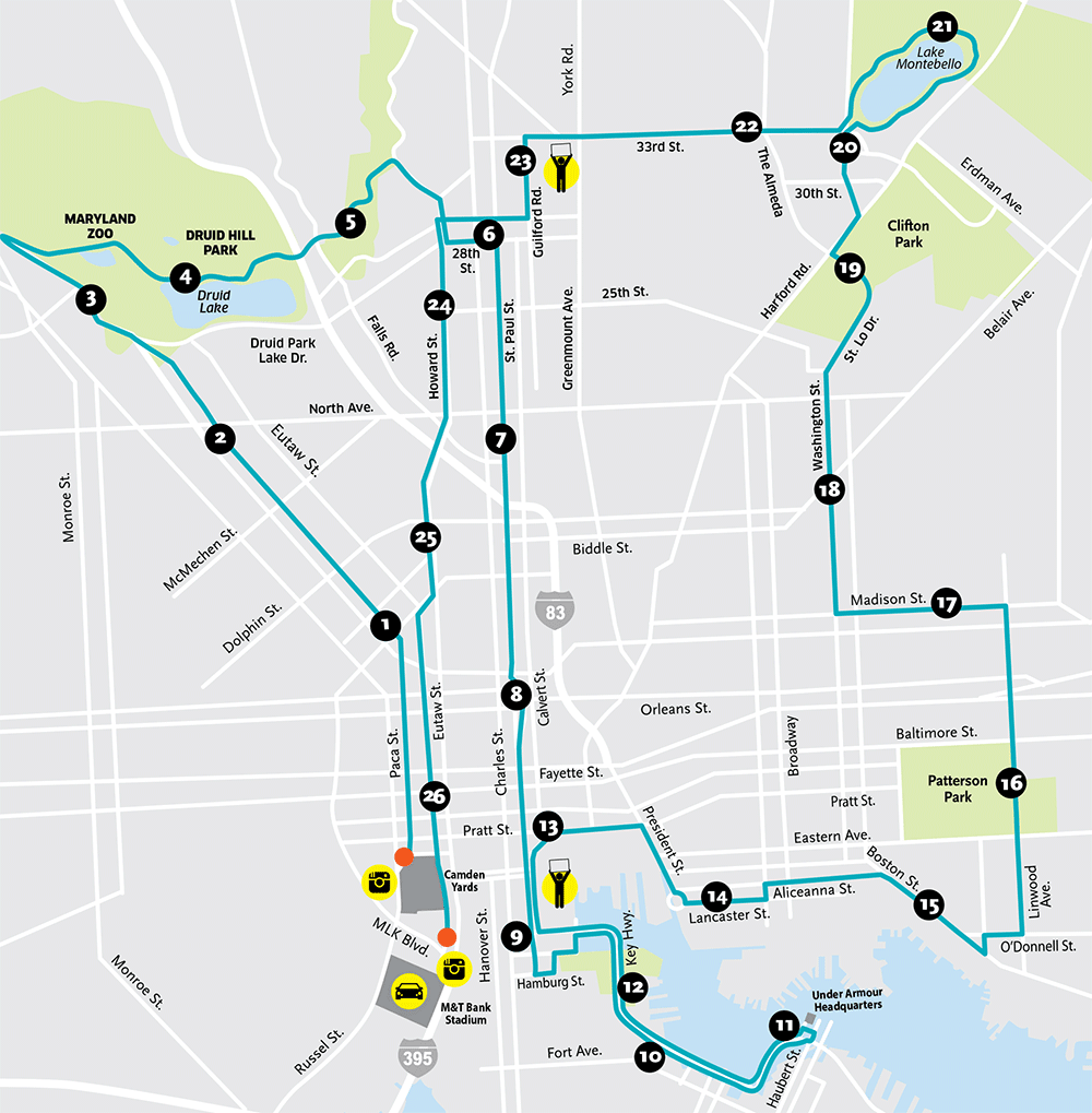 Baltimore Running Festival 2024 Map